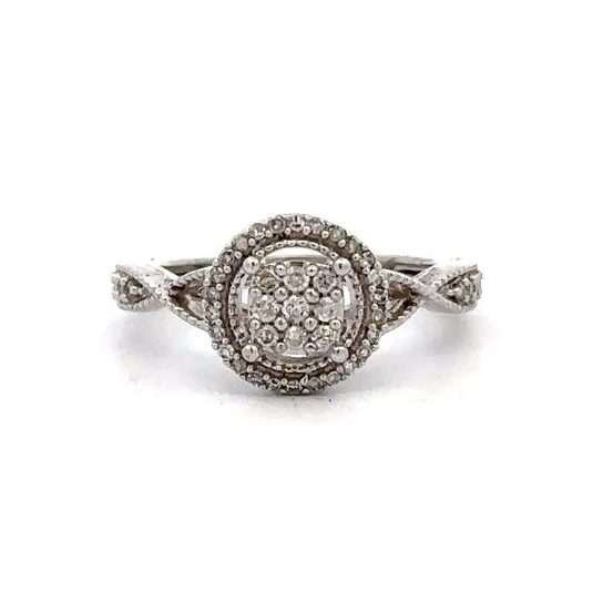 Estate White Gold Diamond Ring