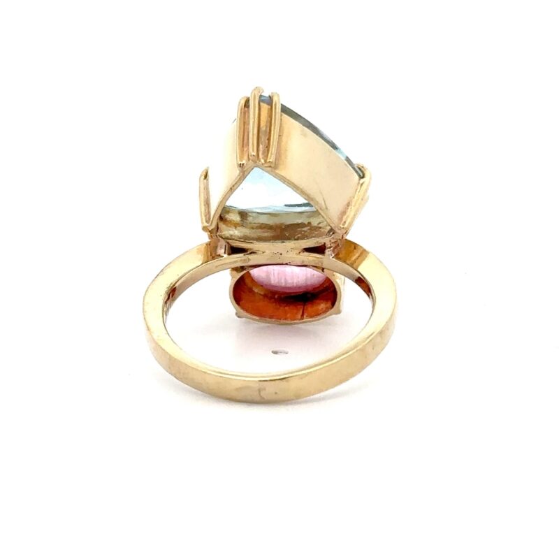 Estate Lady's Cats Eye and Topaz Ring - Image 4