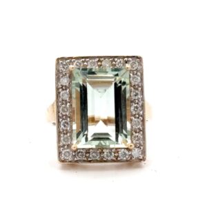 Estate Lady's Prasiolite Quartz Ring