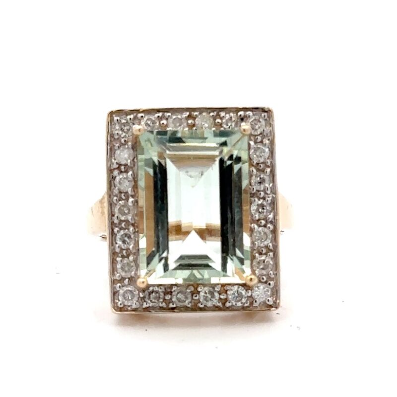 Estate Lady's Prasiolite Quartz Ring