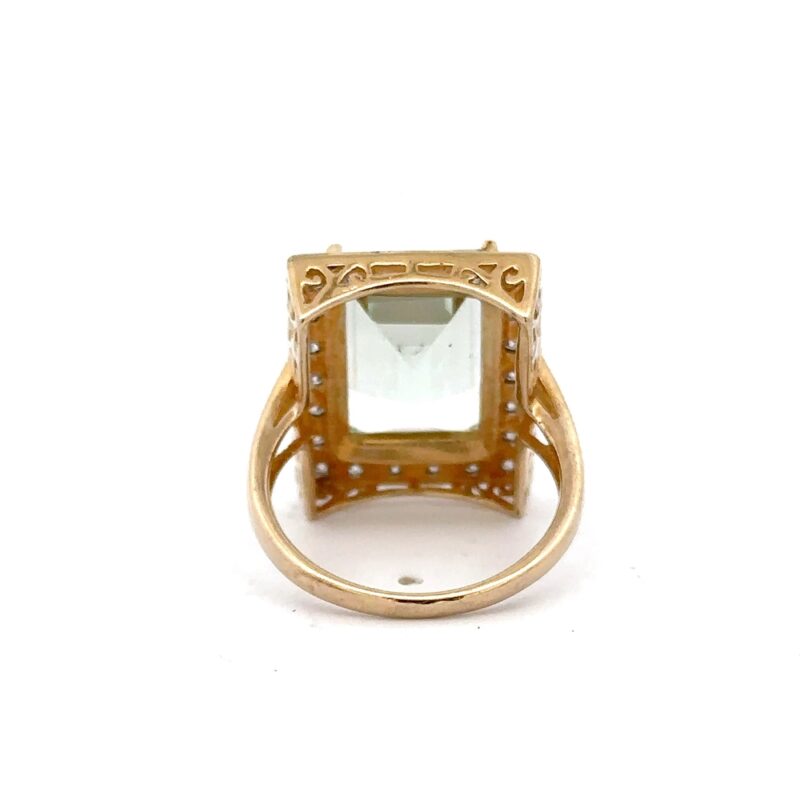 Estate Ladies Praisolite Quartz Ring - Image 4