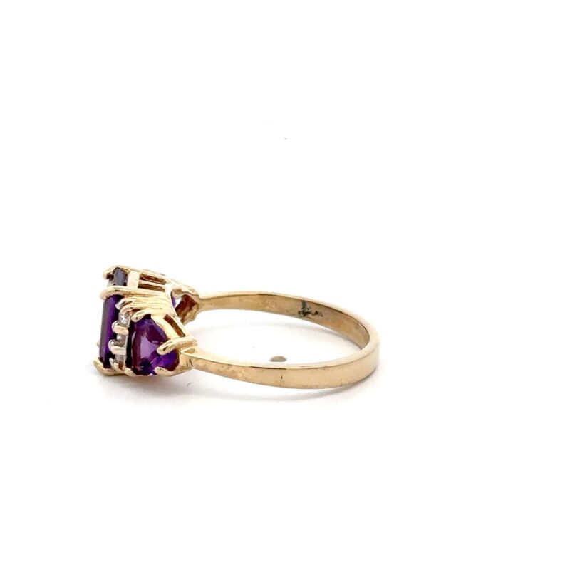 Estate Amethyst & Diamond Ring - Image 3