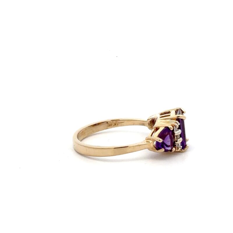 Estate Amethyst & Diamond Ring - Image 2