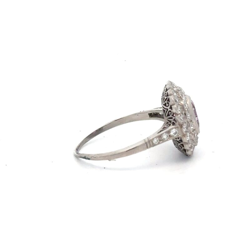Estate Ladies Pink Sapphire & Diamond Ring - Image 3