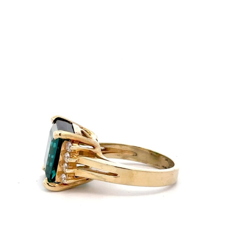 Estate Tourmaline & Diamond Ring - Image 2