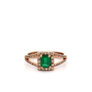 Estate Ladies Columbian Emerald Ring