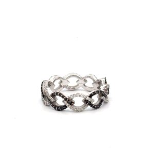 Estate Black & White Diamond Ring