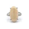 Estate Lady's Opal & Diamond Ring in Platinum