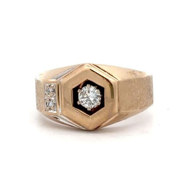 Estate Men's Gold & Diamond Ring