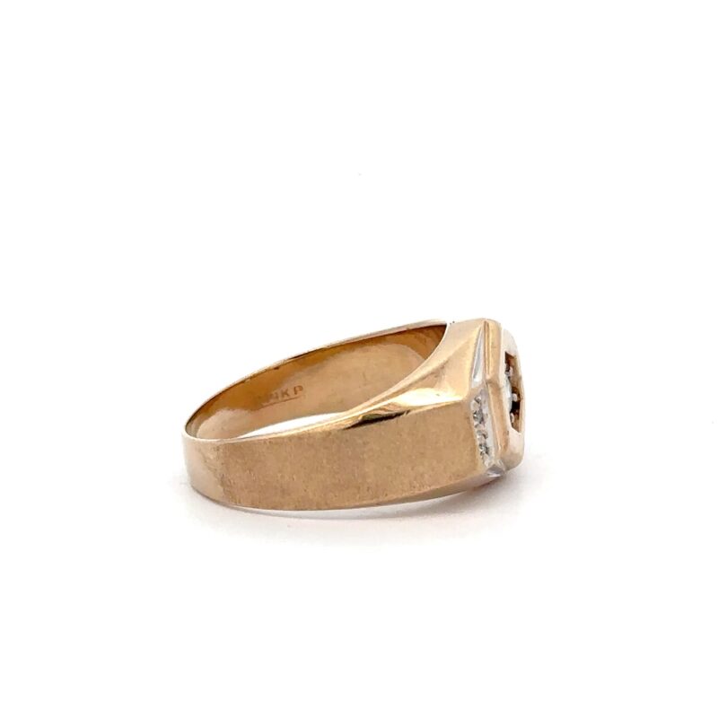 Estate Gold Men's Ring - Image 4