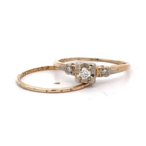 Vintage Diamond Wedding Set