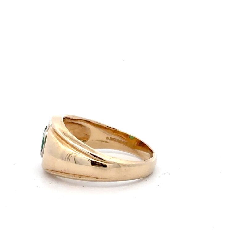 Estate Men's Emerald Ring - Image 2