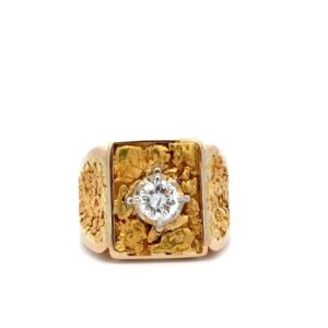 Estate Men's Nugget Diamond Ring