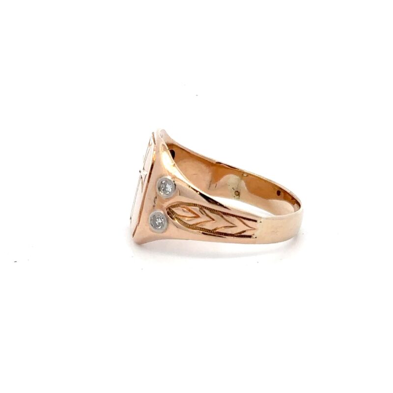 Estate Men's Cross Ring - Image 2