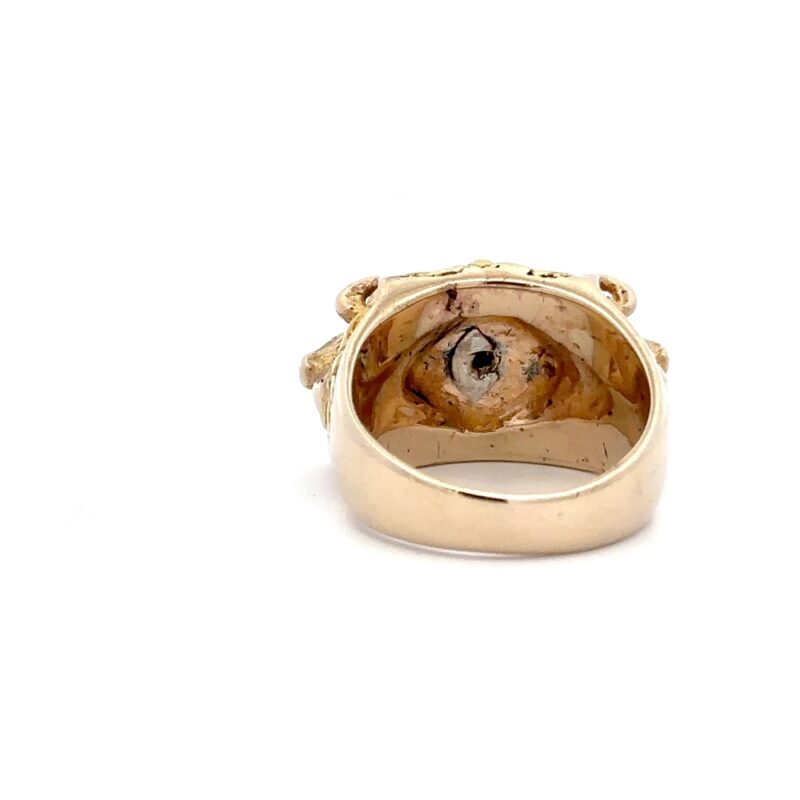 Estate Men's Nugget Ring - Image 4