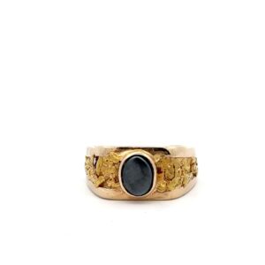 Estate Men's Hematite Nugget Ring