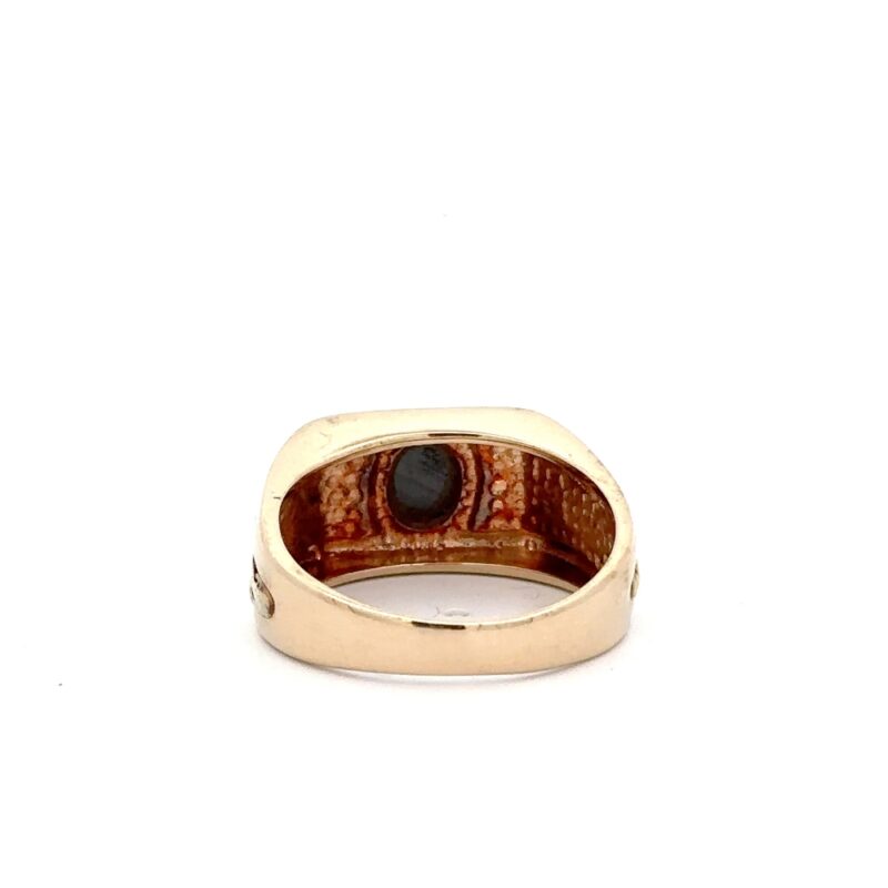 Estate Men's Hematite Nugget Ring - Image 4