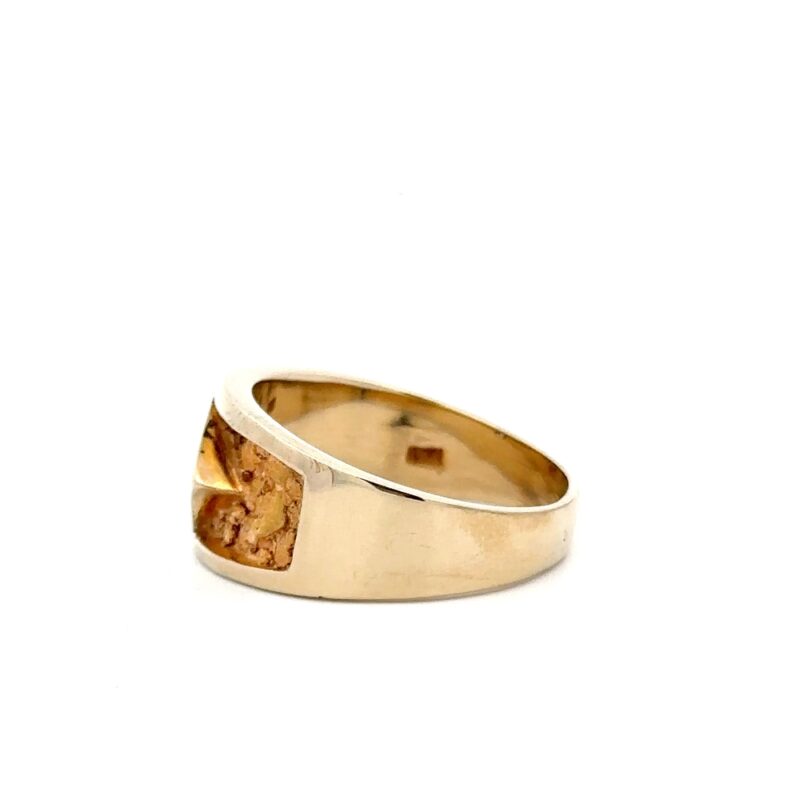 Estate Men's Nugget Ring - Image 4