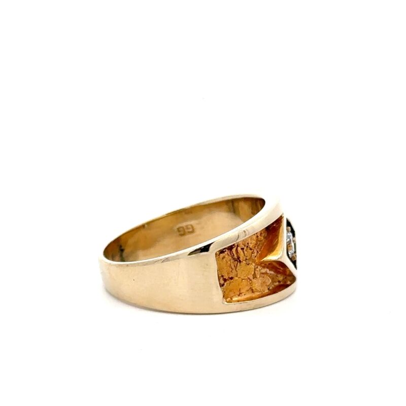 Estate Men's Nugget Ring - Image 2