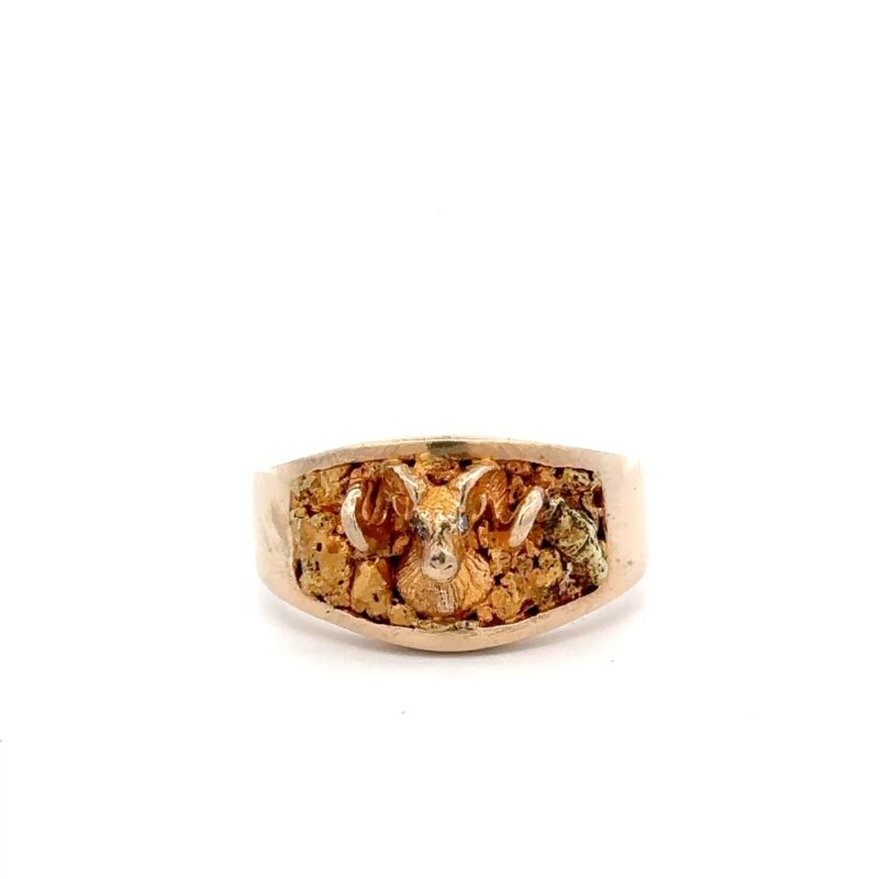 Estate Men's Ram Head Ring