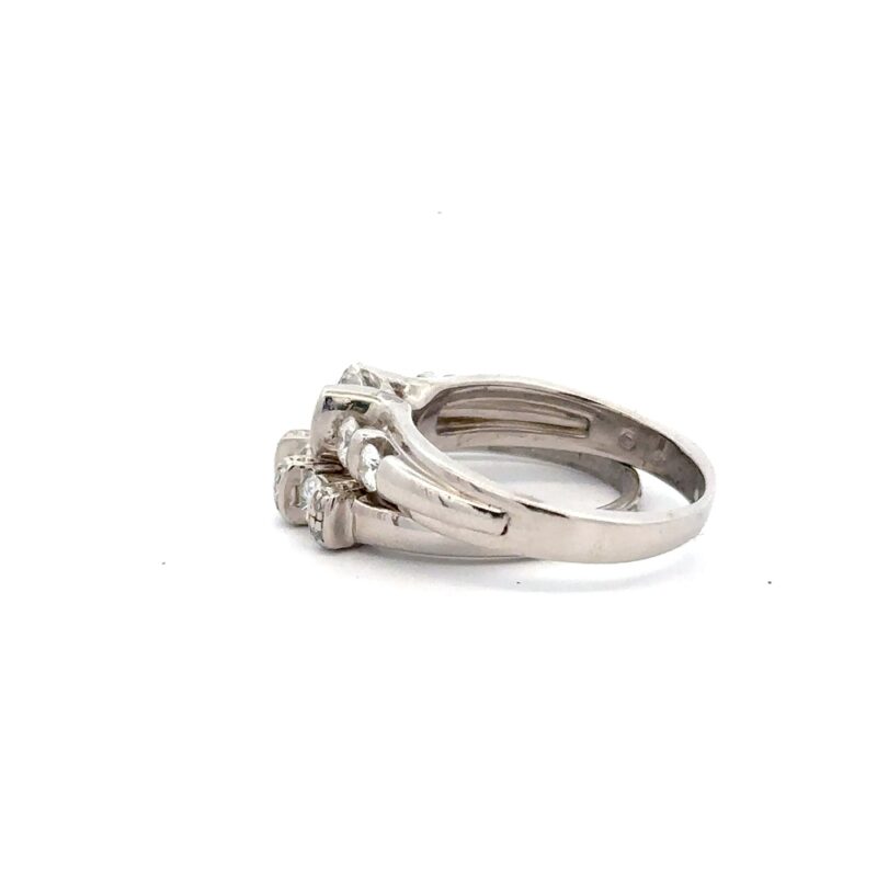 Estate Platinum Women's Ring Set - Image 4