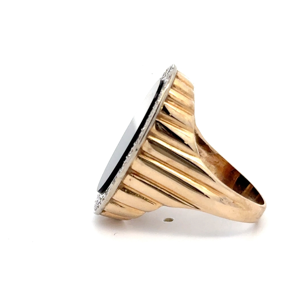 Estate Lady's Black Onyx Ring - Image 2