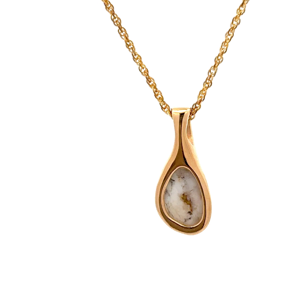14K Gold Quartz Pendent PSC104QX - Image 2