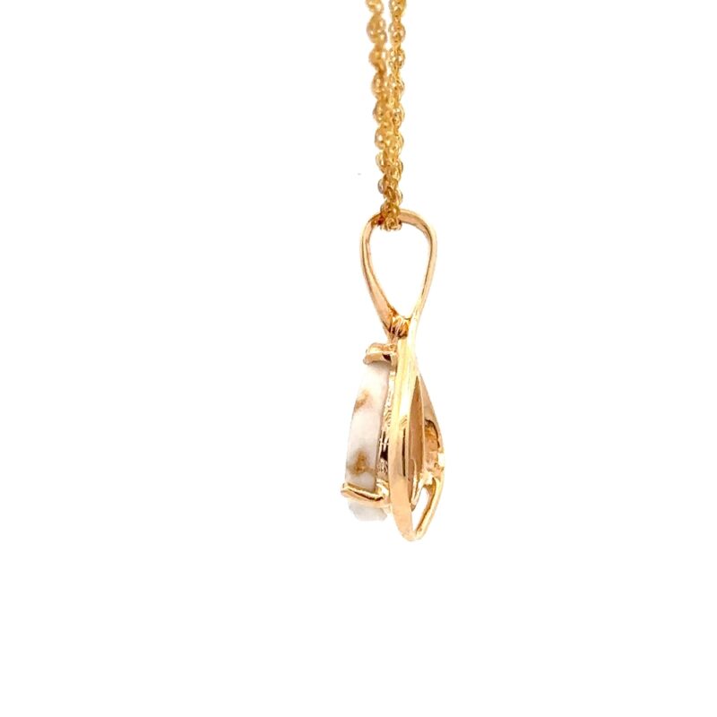 Figure Eight Gold Quartz Pendant PN868QX - Image 4