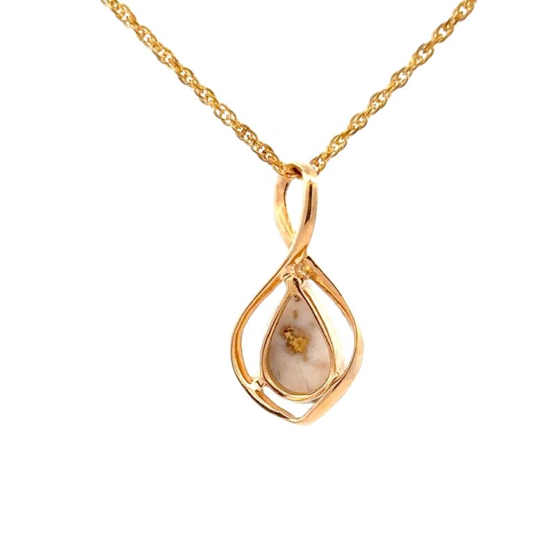 Figure Eight Gold Quartz Pendant PN868QX - Image 3