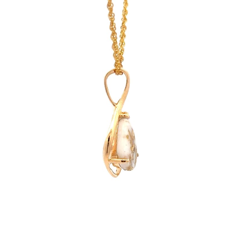 Figure Eight Gold Quartz Pendant PN868QX - Image 2