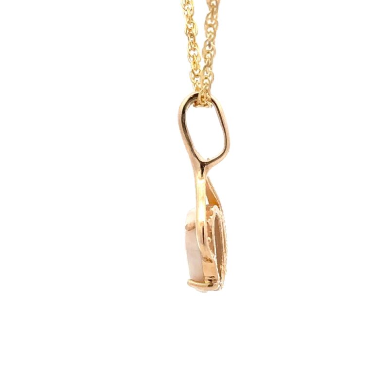 Round Gold Quartz Pendant PN793QX - Image 4