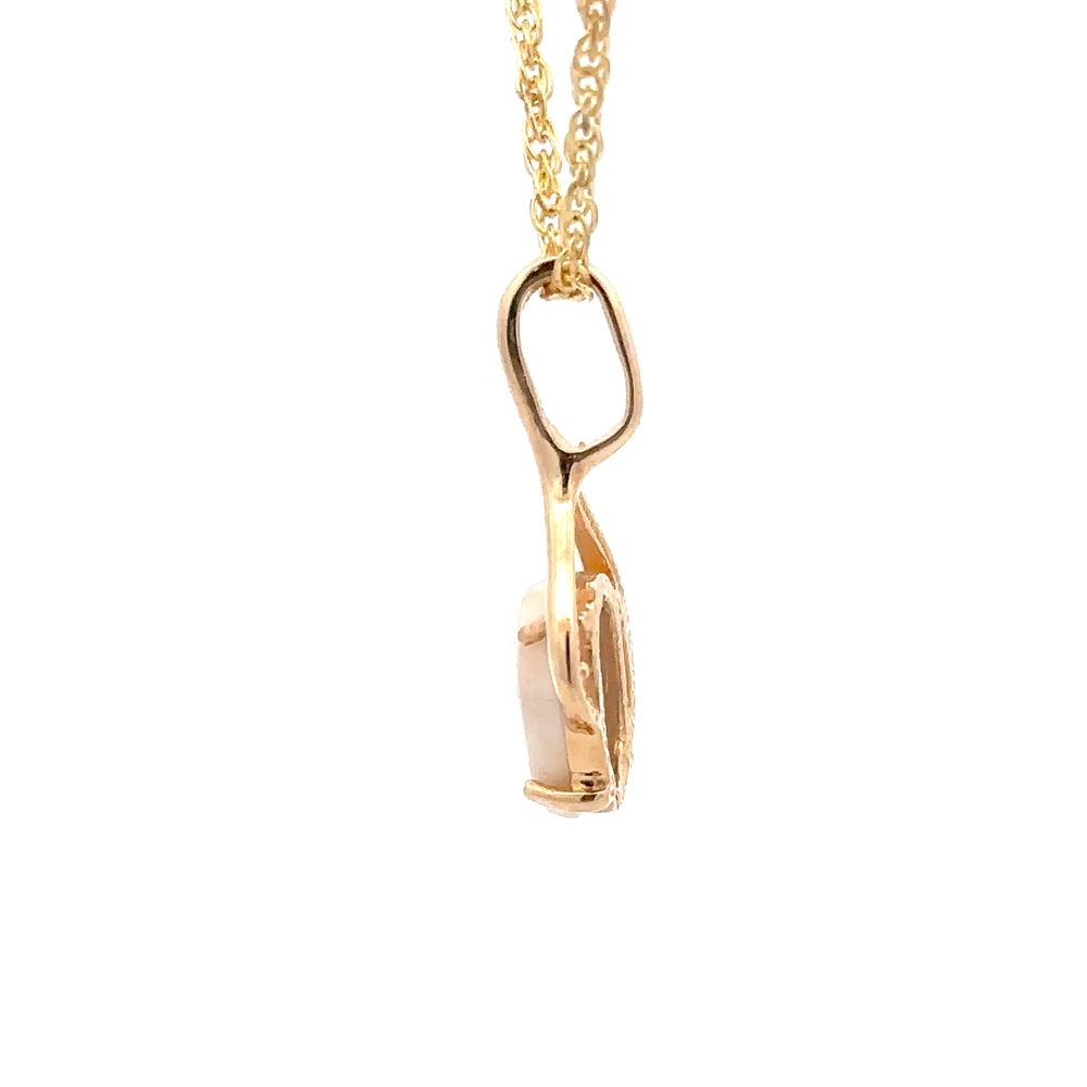 Round Gold Quartz Pendant PN793QX - Image 4