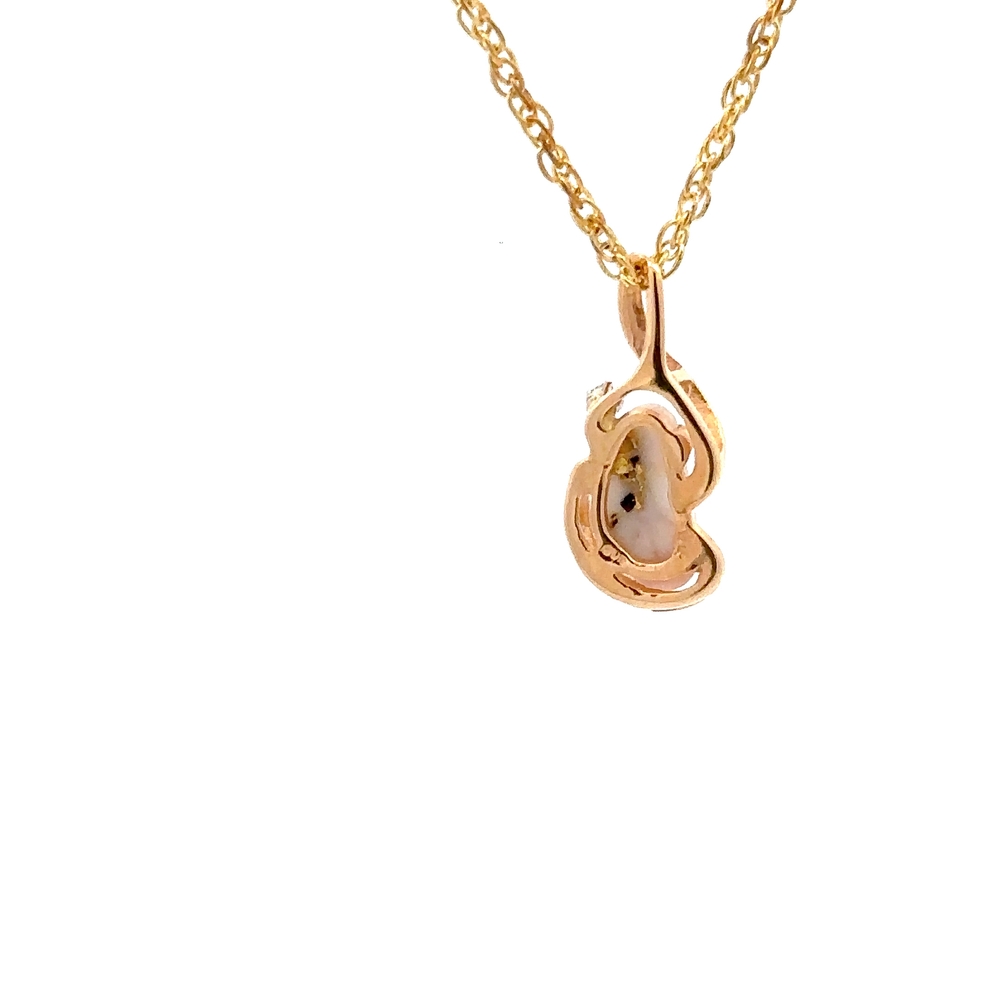 Gold Quartz Pendant PN784SDQX - Image 3