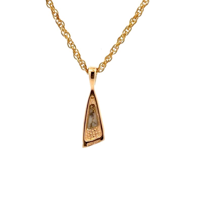 Traigle Gold Quartz Pendants & Diamonds PN1058DQ - Image 2