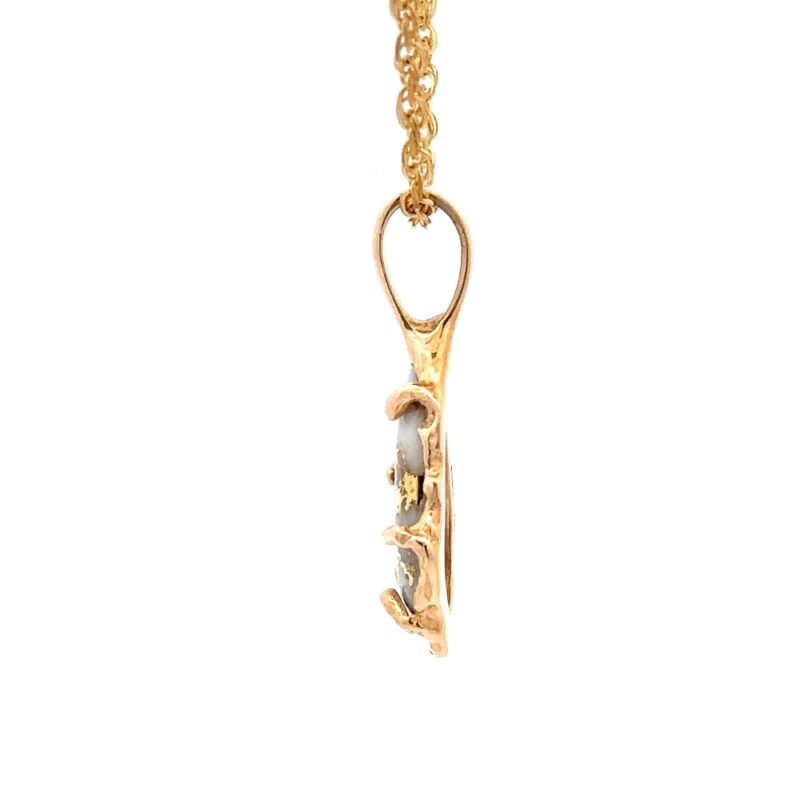 Free Form Gold Quartz Pendant PFFQ1X - Image 4