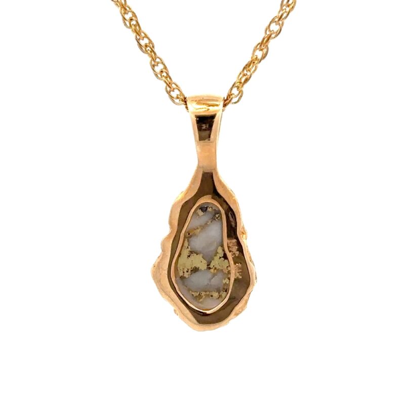 Free Form Gold Quartz Pendant PFFQ1X - Image 2