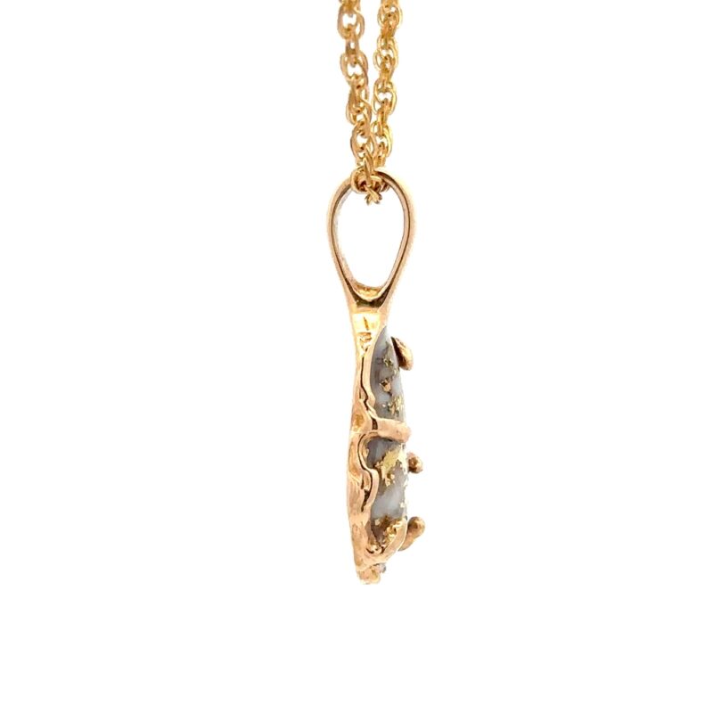 Free Form Gold Quartz Pendant PFFQ1X - Image 3