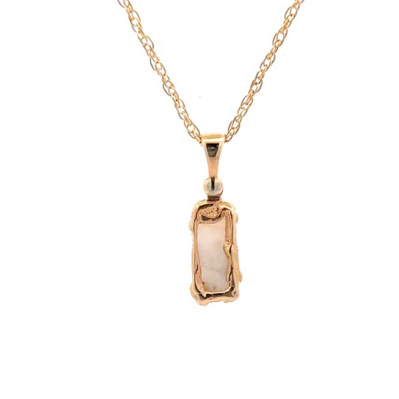 Gold Quartz Free Form Pendant - Image 4