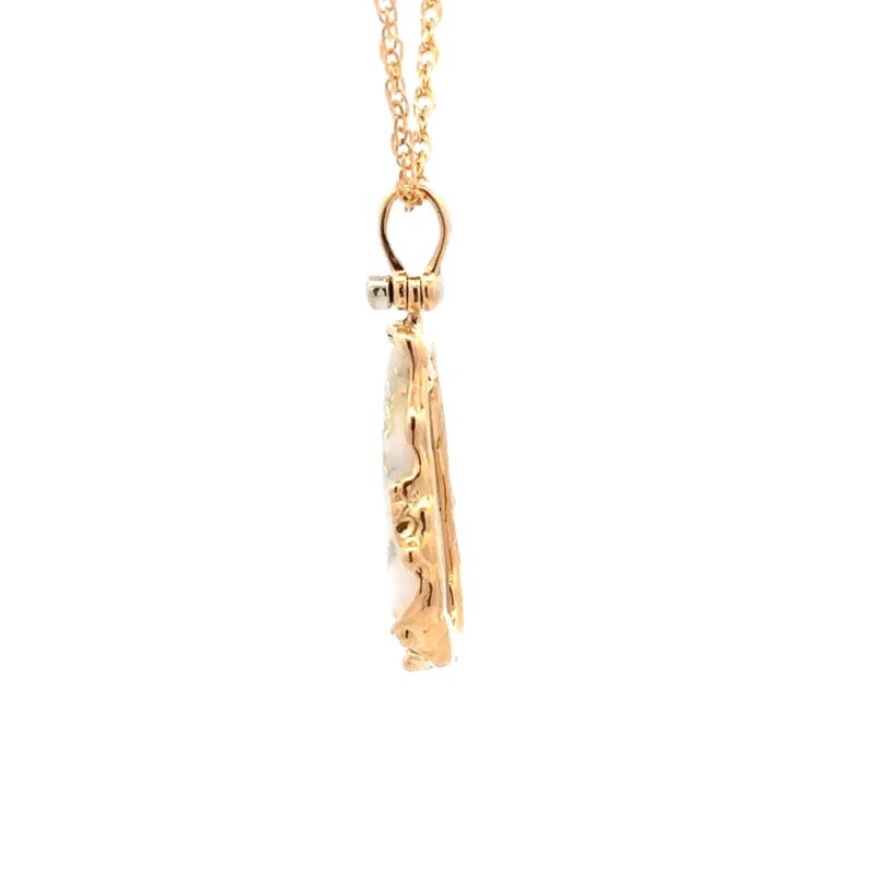 Free Form Gold Quartz Pendant - Image 3