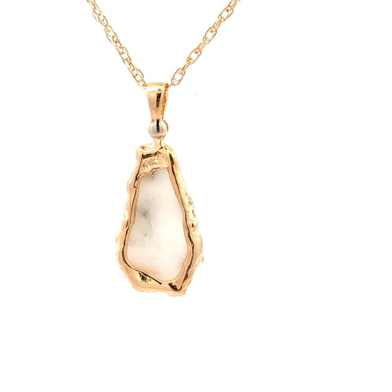 Free Form Gold Quartz Pendant - Image 4