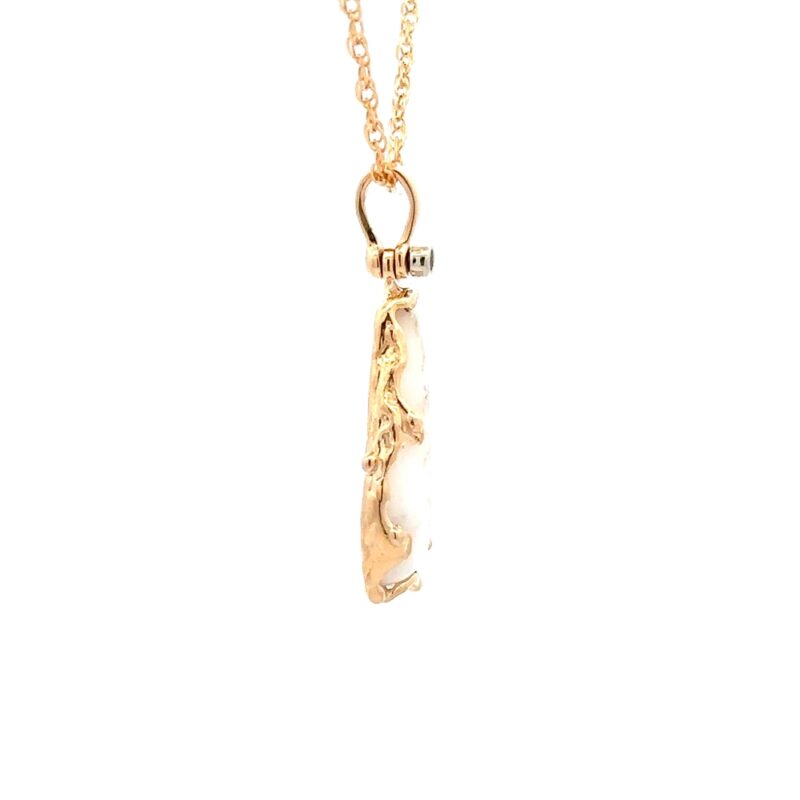 Free Form Gold Quartz Pendant - Image 2