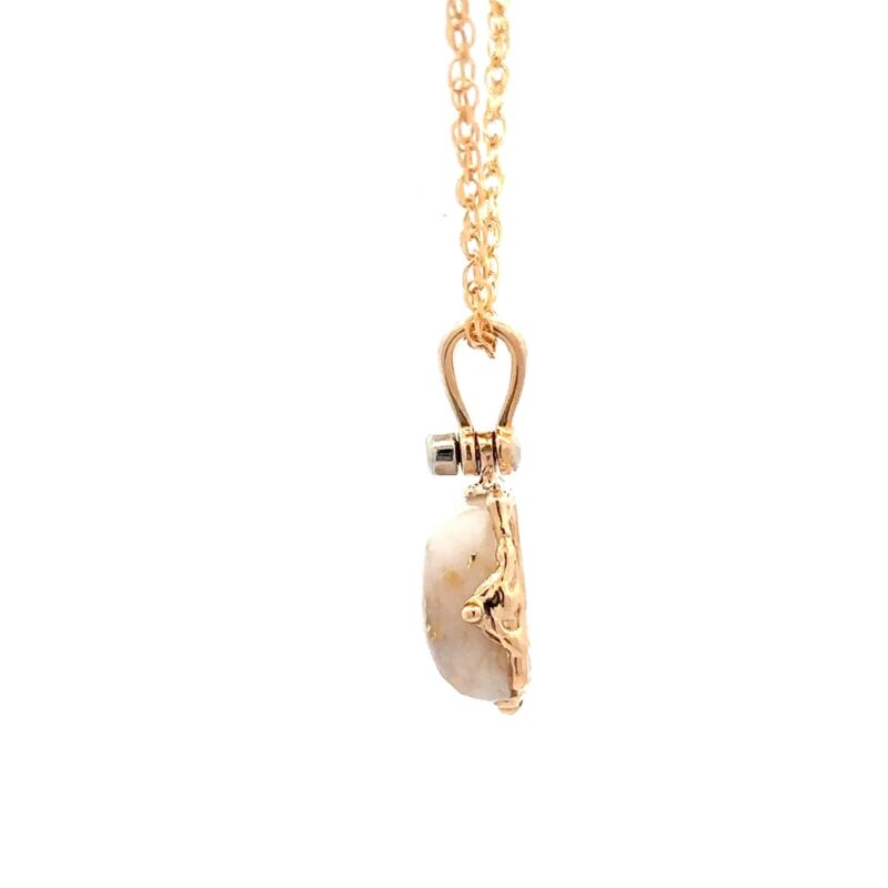 Free Form Gold Quartz Pendant - Image 3