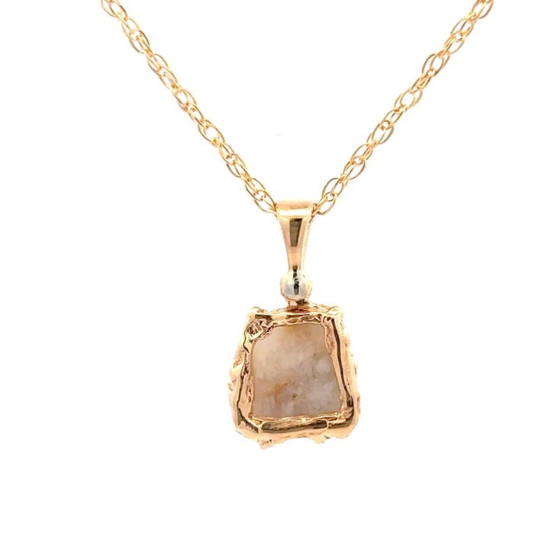 Free Form Gold Quartz Pendant - Image 4