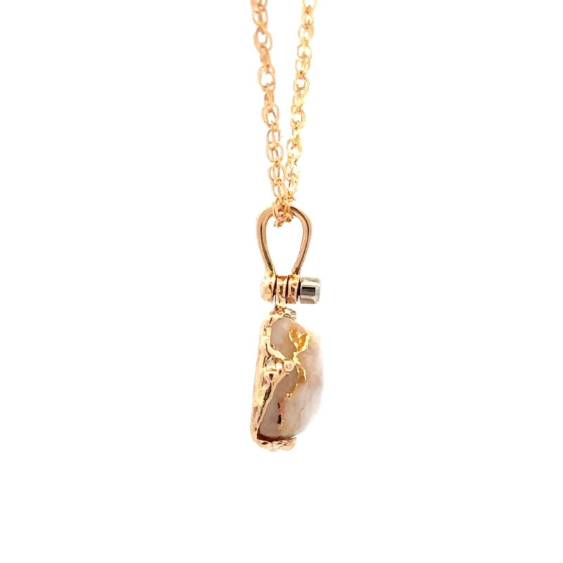 Free Form Gold Quartz Pendant - Image 2