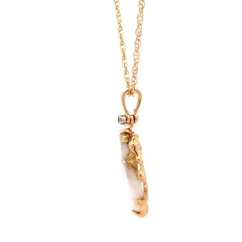 Free Form Gold Quartz Pendant 020834 - Image 3