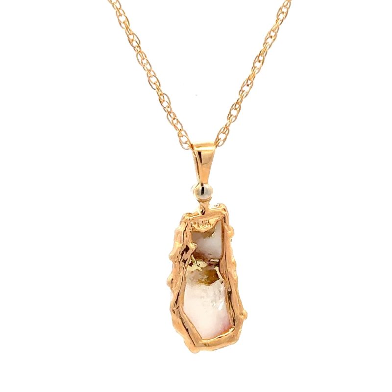 Free Form Gold Quartz Pendant 020834 - Image 2