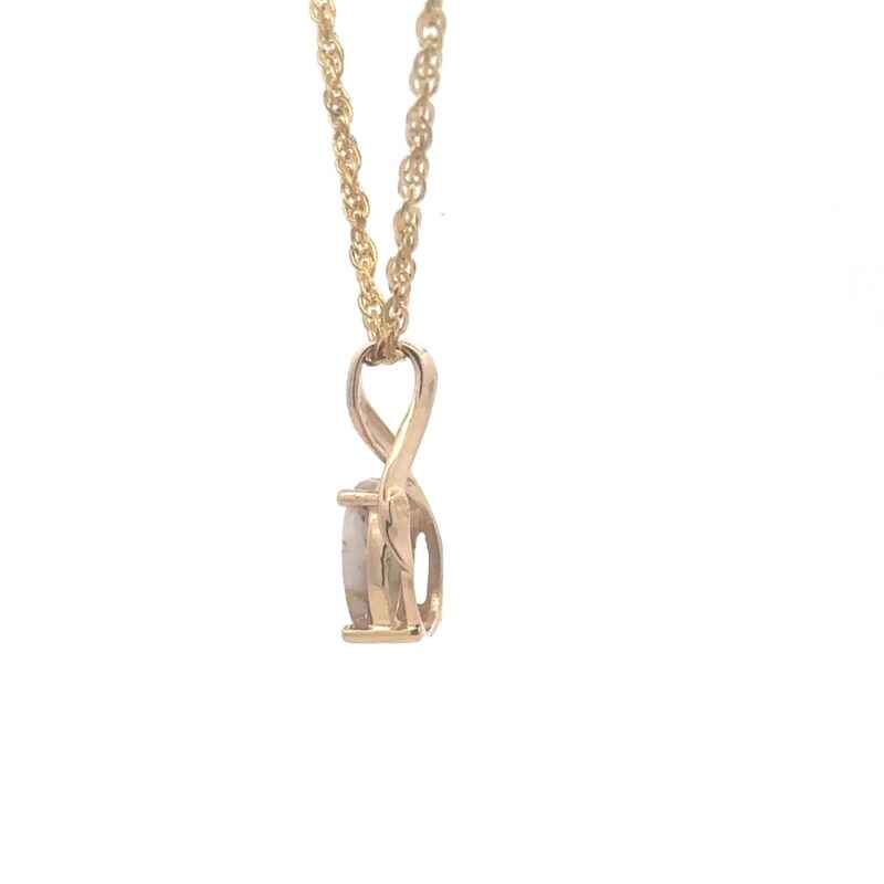 Gold Quartz Oval Pendant PN752QX - Image 4