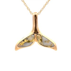 Gold Quartz Whale Tail P3233-GQ