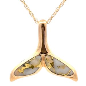 Gold Quartz Whale Tail P3233-GQ