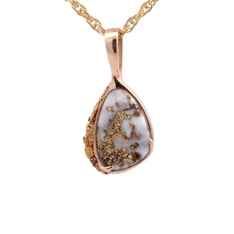Nugget & Gold Quartz Pendant PSC105LQ